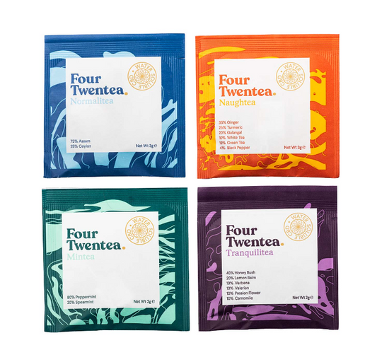 1 x FourTwenTea - CBD TEA BAGS 4 Flavours - POR 28% RRP £16
