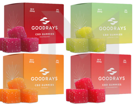 1 x Goodrays 750mg CBD Gummies - 30 Pieces - POR 25% RRP £25